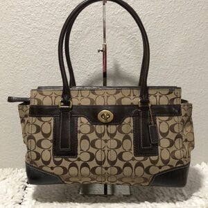 # 230 Classic Coach Hampton Signature Carry All Tote